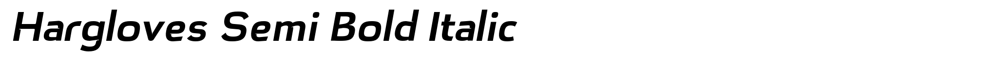 Hargloves Semi Bold Italic image